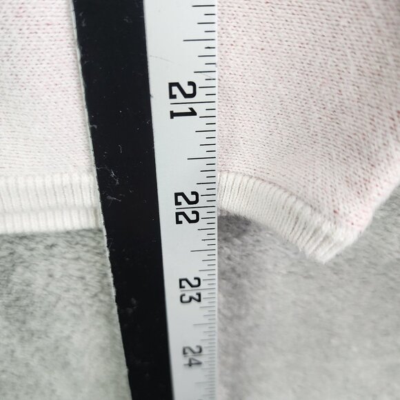 Womens Calvin Klein Jeans Cropped Sweater Red & White 100% Cotton Long Sleeve S - Picture 12 of 13
